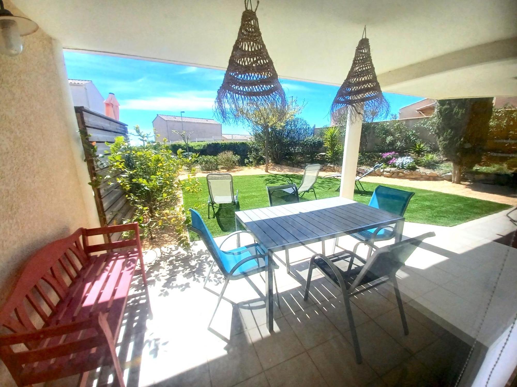 Plain-Pied Jardin 6 Personnes Clim Vue Mer Parking Wifi Terrasse Piscine Dans La Residence Saint-Pierre-la-Mer  Exterior photo