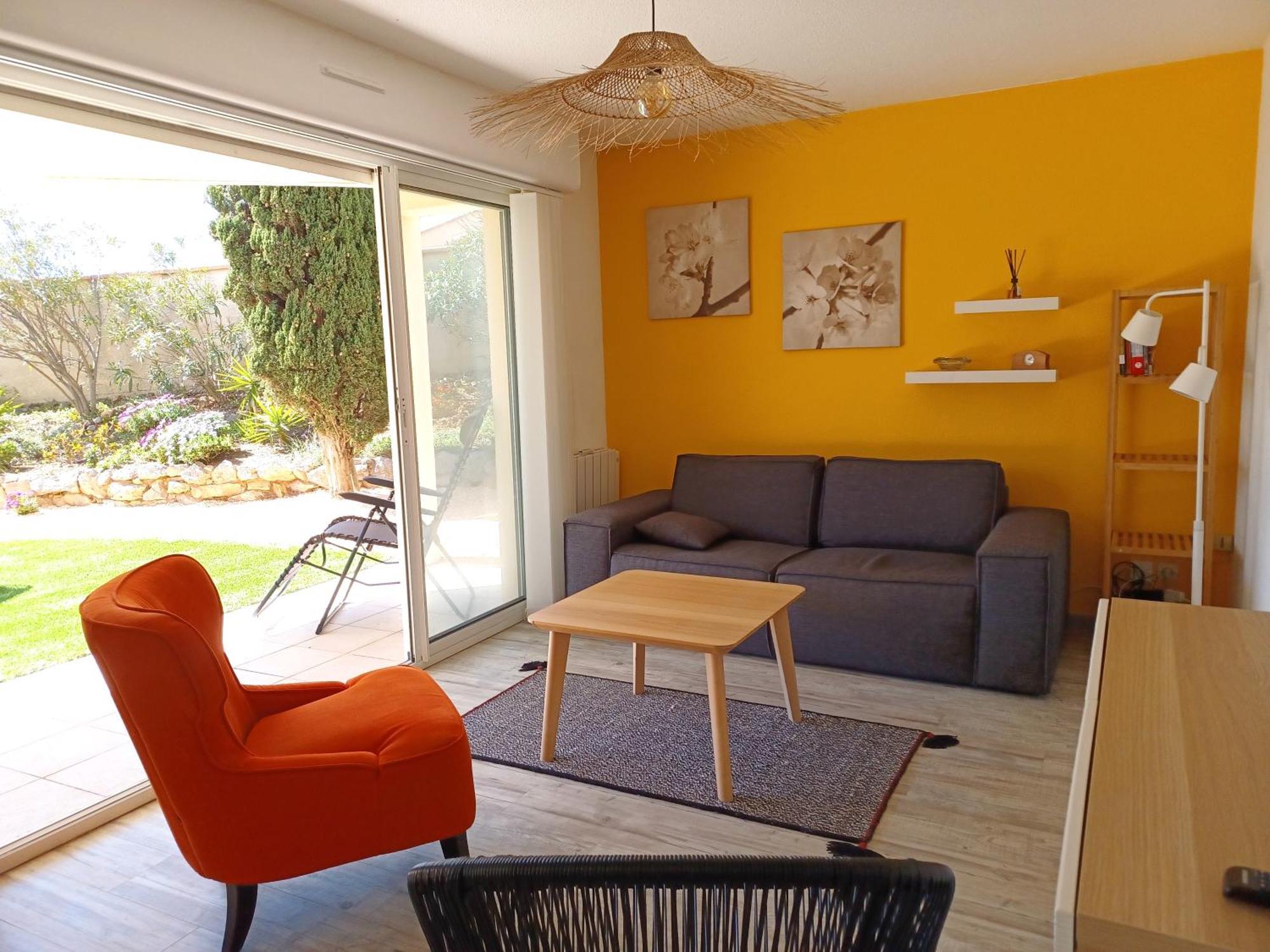 Plain-Pied Jardin 6 Personnes Clim Vue Mer Parking Wifi Terrasse Piscine Dans La Residence Saint-Pierre-la-Mer  Exterior photo