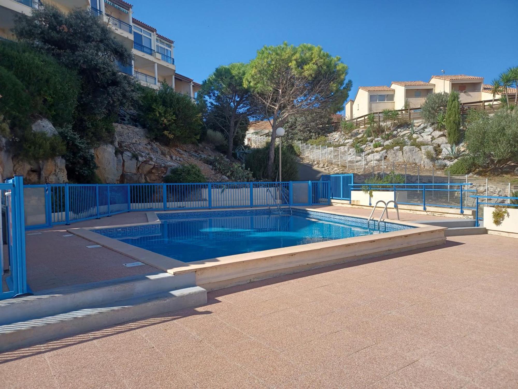 Plain-Pied Jardin 6 Personnes Clim Vue Mer Parking Wifi Terrasse Piscine Dans La Residence Saint-Pierre-la-Mer  Exterior photo